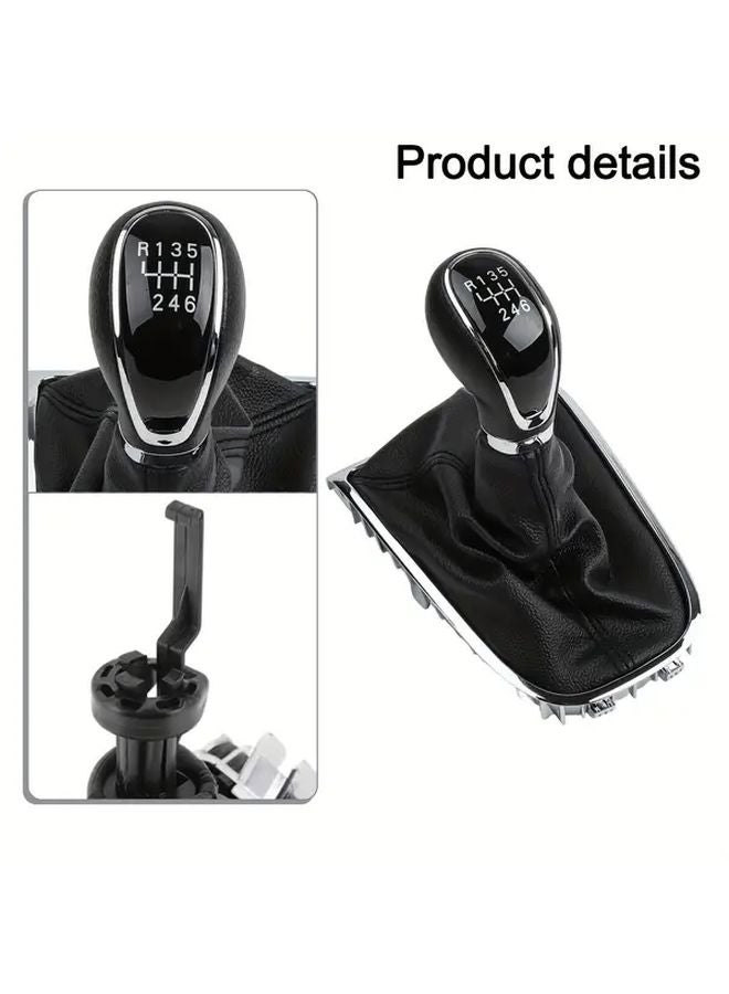 Manual Gear Shift Knob 6 Speed Ergonomic Grip Black For R135 R246 Models - Image 1